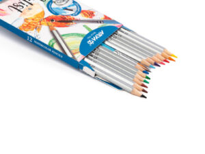 مداد رنگی ۱۲ رنگ آبرنگی آریا مدل آرتیست