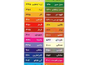 گواش پارس رنگ سفید شماره ۱۵۰