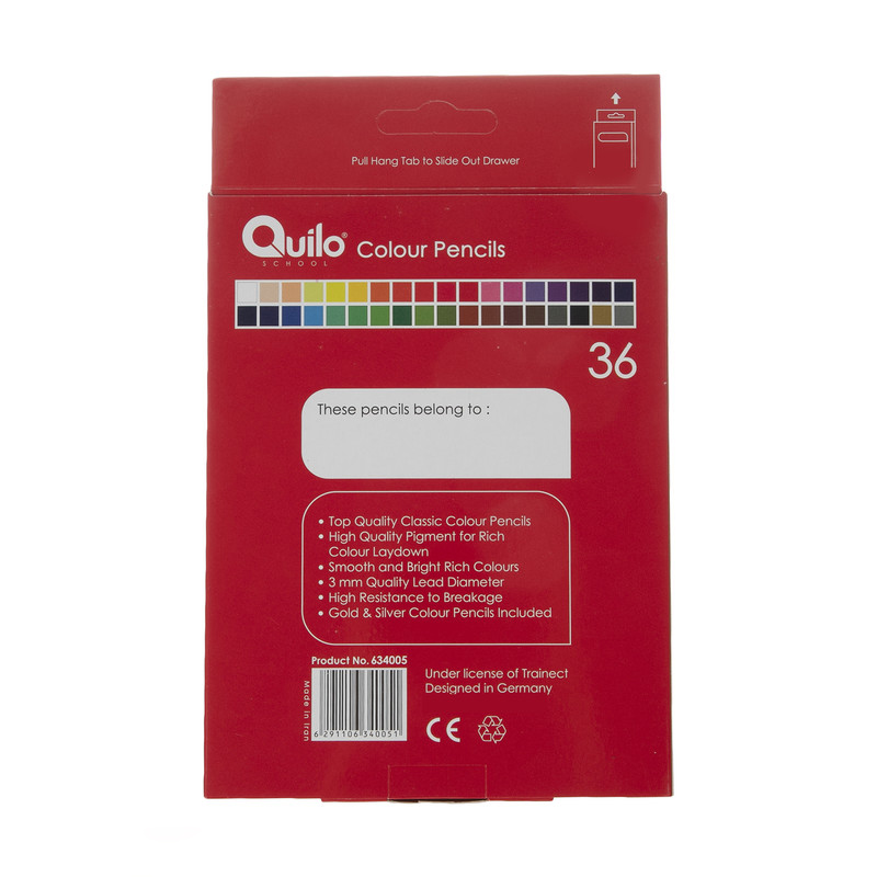 مداد رنگی 36 رنگ کویلو Quilo جعبه مقوایی